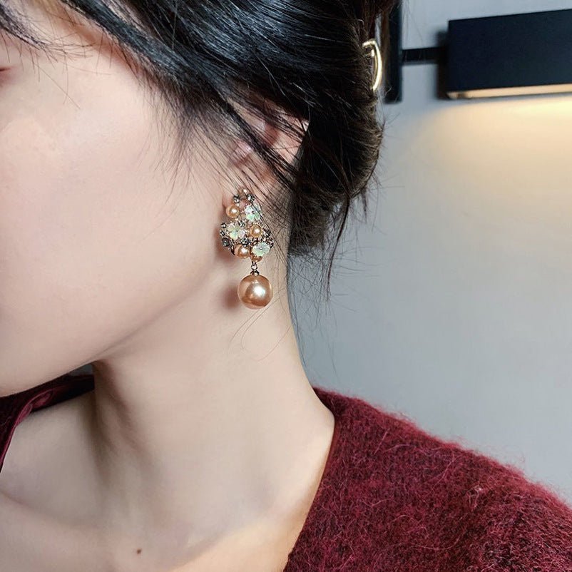 Pearl Flower Stud Earrings - Trendify Mart